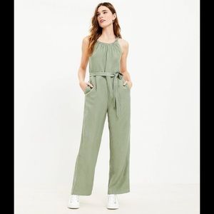 🆕Loft Belted Scoop Neck‎ Jumpsuit